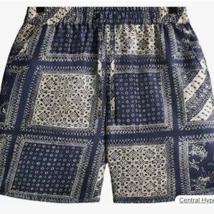 Kith Silk Twill Lewis Men's Shorts - Vista Navy - Size Small